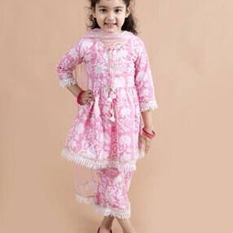 Floral Print 3-Piece Kurta Suit Set-image-84