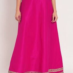 Embellished Flared Skirt with Drawstring Waist-image-12