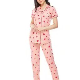 Heart Print Shirt & Pyjamas Set-picture-10