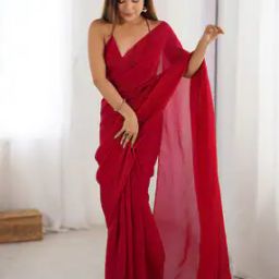 Women Ethnic Design Traditional Saree with Blouse Piece           -image-58