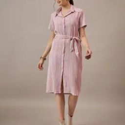 Women Striped A-Line Dress-image-51
