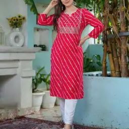 Women Embroidered Straight Kurta-image-84