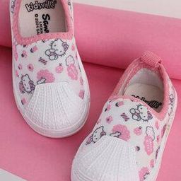 Girls Kitty Print Low-Top Flat Shoes-image-11