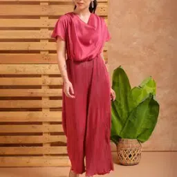 Women Cowl-Neck Drop-Shoulder Jumpsuit-image-77