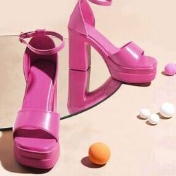 Women Chunky Heeled Sandals with Ankle-Strap-image-33