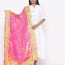jabama Tie & Dye Dupatta with Tassels-picture-6