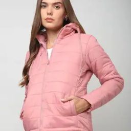 Women Quilted Zip-Front Hooded Jacket-picture-44