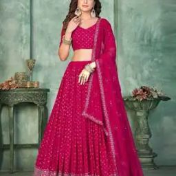 Women Embroidery Lehenga Choli Set With Dupatta-image-22
