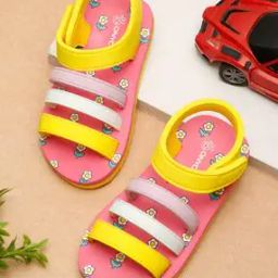 Girls Open-Toe Sandals with Velcro Fastening-11