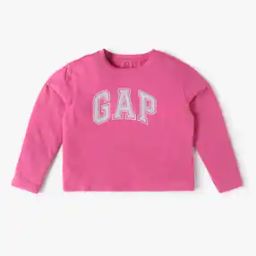 Girls Brand Print Relaxed Fit Round-Neck T-Shirt-image-80