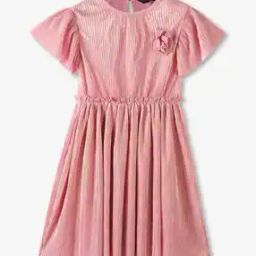 Girls Pleated Fit & Flare Dress-image-55