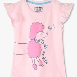 Girls Graphic Print Relaxed Fit Round-Neck T-Shirt-image-27