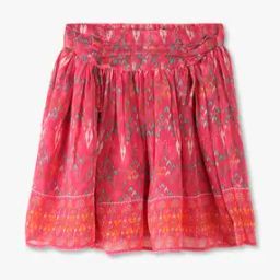 Girls Floral Print Flared Skirt-image-59