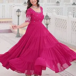 wedani Women Embroidery Gown Dress-picture-30