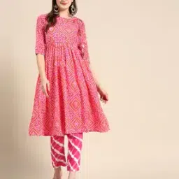 Bandhani Print Kurta with Pants-picture-18