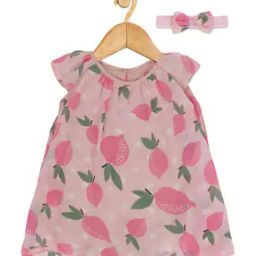 Tropical Print A-Line Dress-image-93
