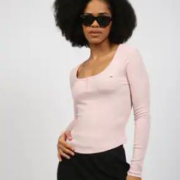 Melange Henley Long Sleeves Ext T-Shirt-image-31