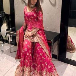Women Embroidered Straight Kurta Set-43