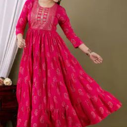 Women Embroidered Anarkali Kurta-image-5