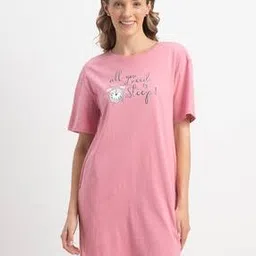 jockey Super Combed Cotton Drop Shoulder Lounge Dress with Side Pockets-RX90-picture-33