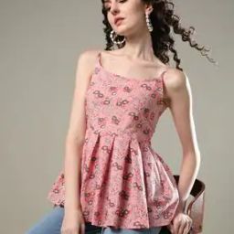 Women Floral Print Regular Fit Peplum Top-picture-28