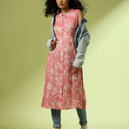 Women Floral Print A-Line Kurta-39