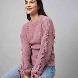 Ribbed Pullover with Full Sleeves-image-0