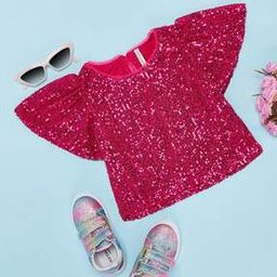 Women Embellished Top with Short Sleeves-image-68