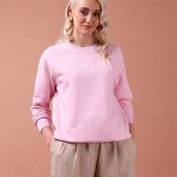 Women Logo Print Regular Fit Crew-Neck Sweatshirt-image-98