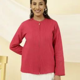 Women Regular Fit Zip-Front Jacket-48