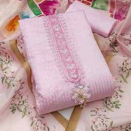 Woman Floral Unstitched Dress Material-picture-14