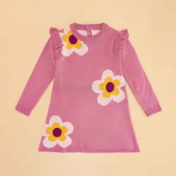 Girls Floral Sweater Dress-picture-46