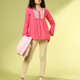 Women Embroidered Relaxed Fit Top-image-87