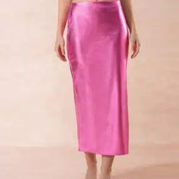 Women Shimmer Pencil Skirt with Side-Slit-image-39