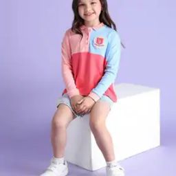 Girls Colour Block Regular Fit T-Shirt-image-71