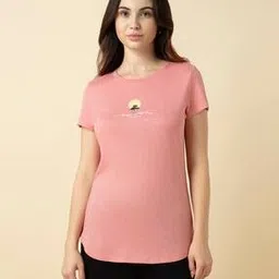 van heusen Women Graphic Print Relaxed Fit Crew-Neck T-Shirt-picture-16