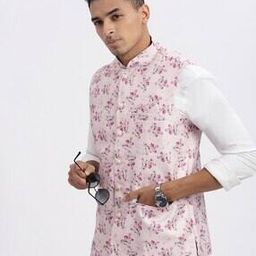 Men Floral Print Slim Fit Nehru Jacket-picture-20