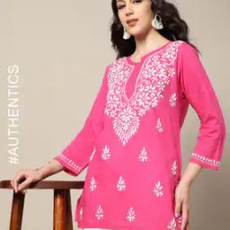 Women Hand Embroidered Lucknowi Chikankari Straight Kurta-image-56