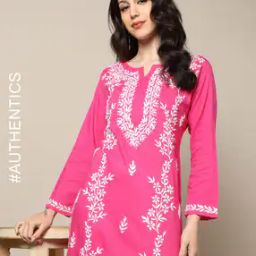 Women Hand Embroidered Lucknowi Chikankari Straight Kurta-image-15
