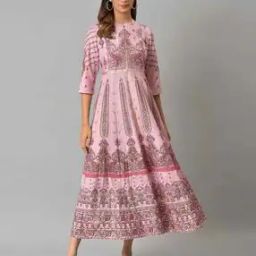 Floral Print A-Line Dress-picture-1