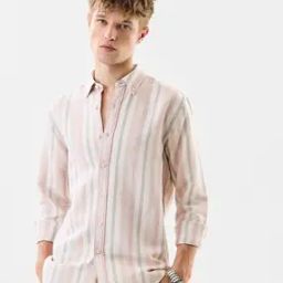 Men Stripes Slim Fit Shirt-image-37