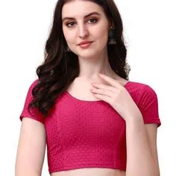 Women Regular Fit Embroidered Blouse with Round Neck-image-29