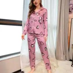 Women Geometric Print Shirt & Pyjamas Set-11
