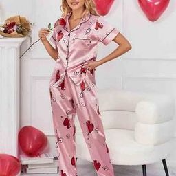 Women Printed Shirt & Pyjamas Set-image-56