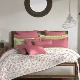210 TC House of Bloom Printed King-Size Bedsheet with Pillow Covers-image-77