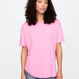 Women Logo Print Round Neck Loose Fit T- Shirt-image-66