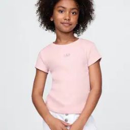 Girls Ribbed Slim Fit Round-Neck T-Shirt-image-105