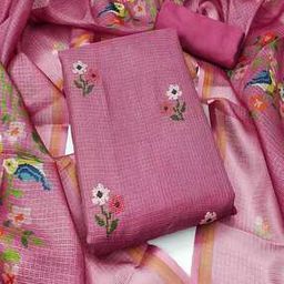 Women Floral Unstitched Dress Material-image-11