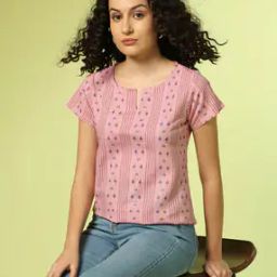 Women Floral Woven Relaxed Fit Top-image-10
