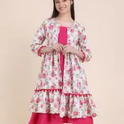 pahelirani Girls Floral Fit And Flare Dress-picture-29